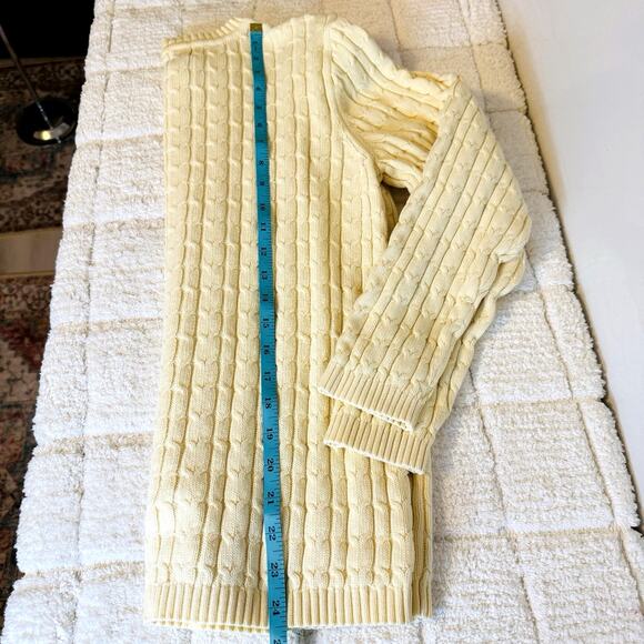 Karen Scott Womens Large Off-White Cable Knit Sweater Preppy Old Money Classic - Picture 9 of 11